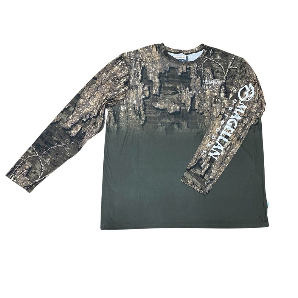 Magellan Outdoors Real Tree Men's 2XL Classic Fit Moisture Wicking Camo Long Tee
